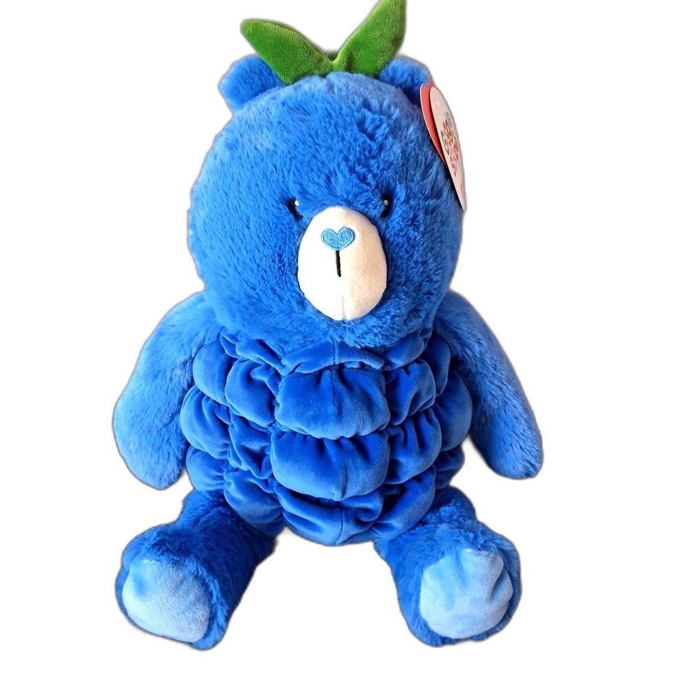 Gigglescape Blueberry Stuffed Animal Bear Plush Blue 12" NWT
